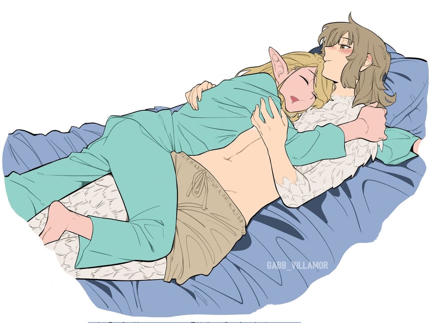 marcille donato and falin touden (dungeon meshi) drawn by gabbvillamor