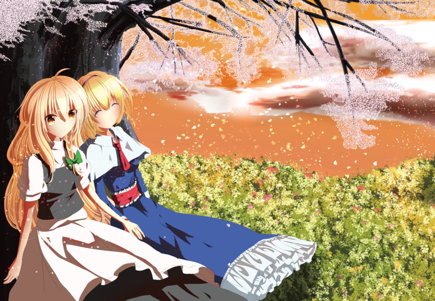 kirisame marisa and alice margatroid (touhou) drawn by denroku_(nokishita_no_katatsumuri)