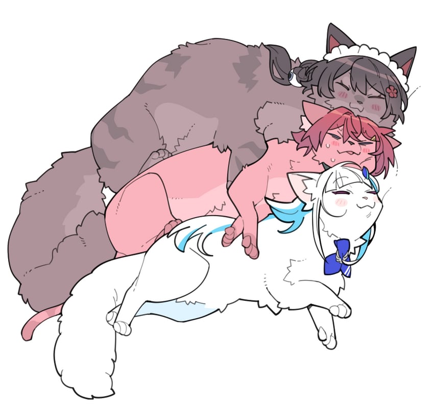 lize helesta, ange katrina, and inui toko (nijisanji) drawn by mitsumine_(ookami_no_oyashiro)