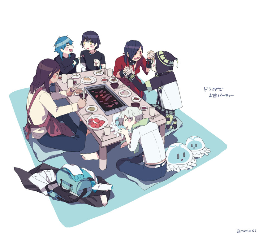 seragaki aoba, ren, noiz, koujaku, clear, and 1 more (dramatical murder) drawn by mogi_(green_tea_planet)