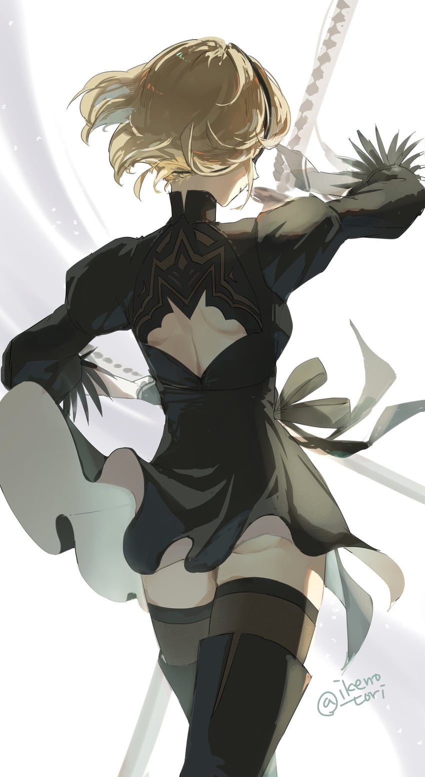 2b (nier and 1 more) drawn by ikenotori