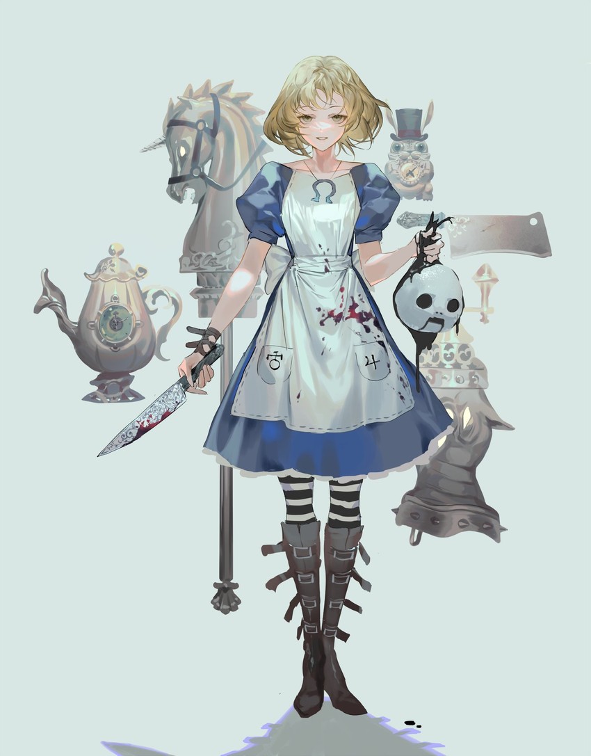 alice margatroid and alice liddell (touhou and 2 more) drawn by reeh_(yukuri130)