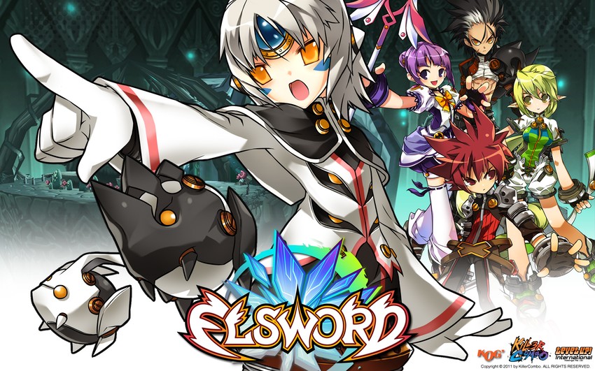 eve, aisha landar, rena erindel, elsword, and raven cronwell (elsword)