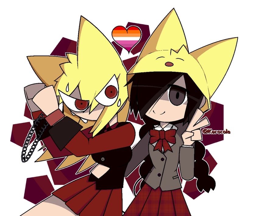 kurai yonaka, moge-ko, and lord prosciutto (funamusea and 1 more) drawn by kerocola