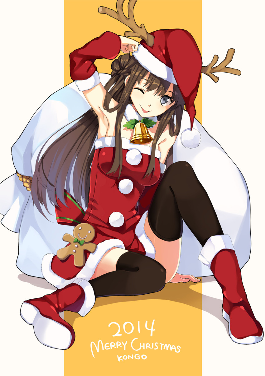 kongou (kantai collection) drawn by hao_(patinnko)