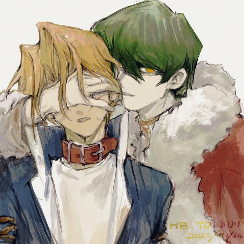 kaiba seto and jonouchi katsuya (yu-gi-oh!) drawn by suzuri513
