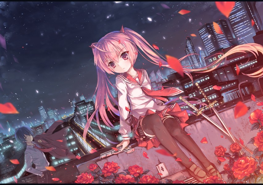 kanzaki h. aria and tooyama kinji (hidan no aria) drawn by north_abyssor