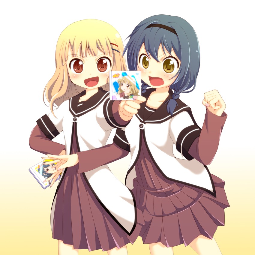 oomuro sakurako and furutani himawari (yuruyuri) drawn by mizuki_saeka