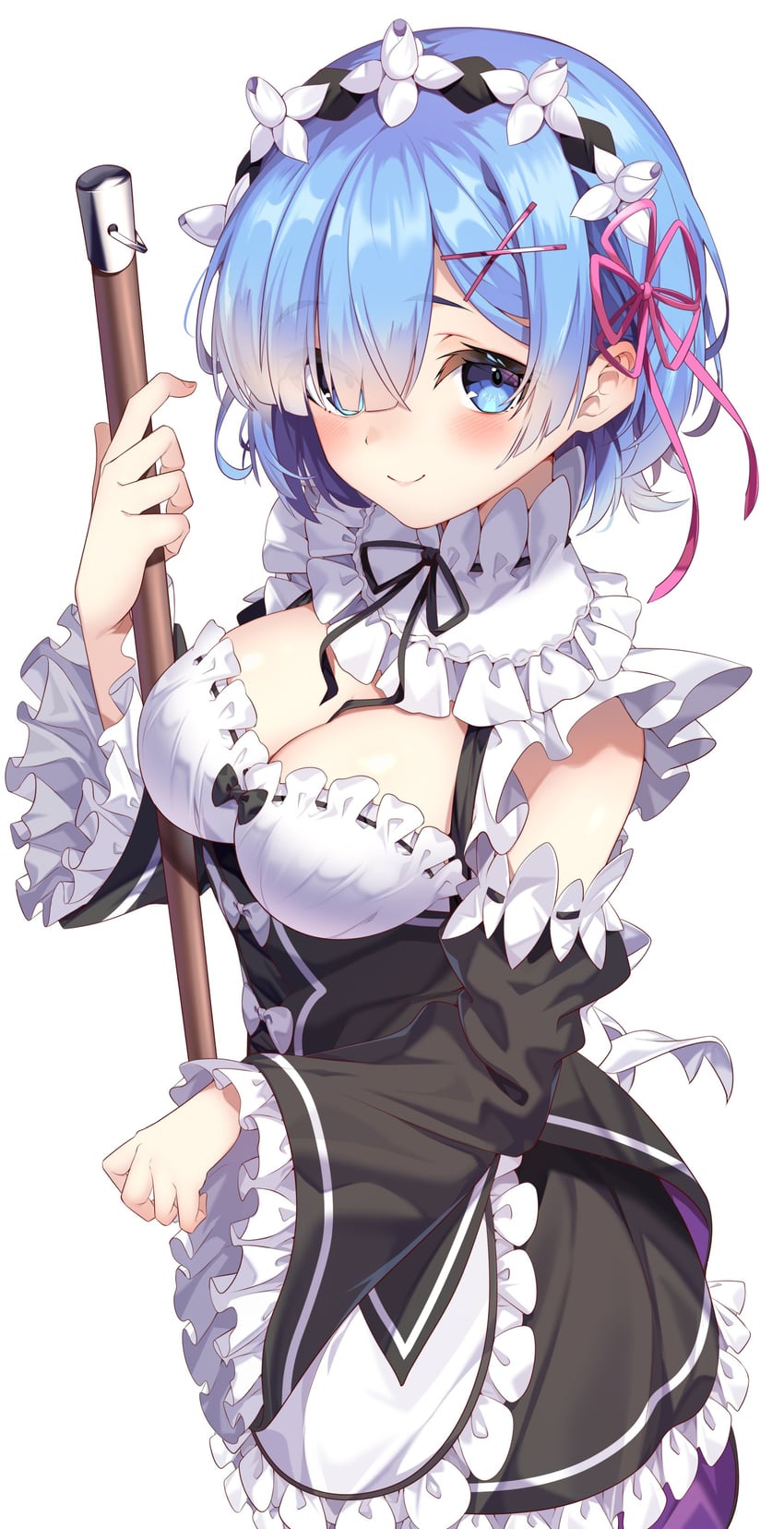 rem (re:zero kara hajimeru isekai seikatsu) drawn by jun_(aousa0328)