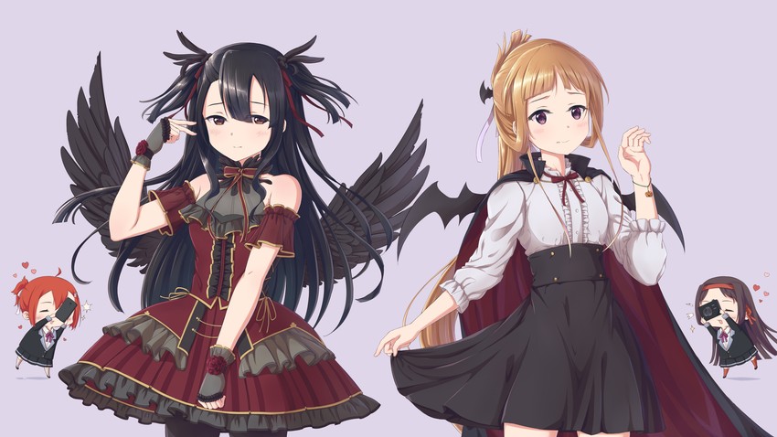takashima yuuna, koori chikage, nogi wakaba, and uesato hinata (yuusha de aru and 1 more) drawn by itaro
