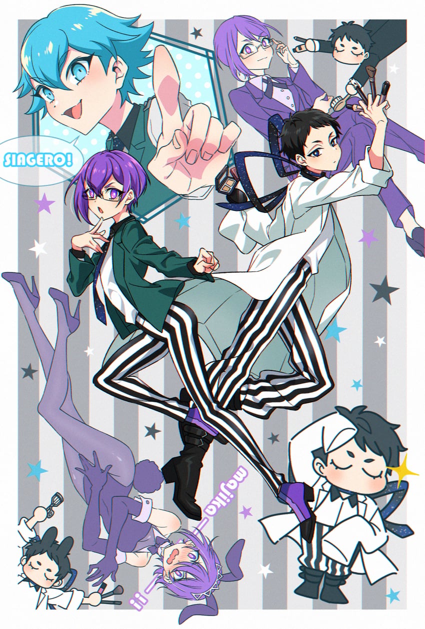 doujima mayumi, yubiwa sousaku, and soutouin manabu (bishounen series) drawn by okada_(pixiv26295148)