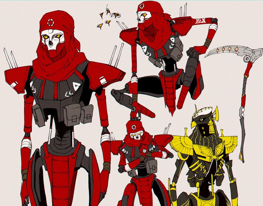 revenant, classic revenant, and shadow on the sun revenant (apex legends) drawn by banobagi
