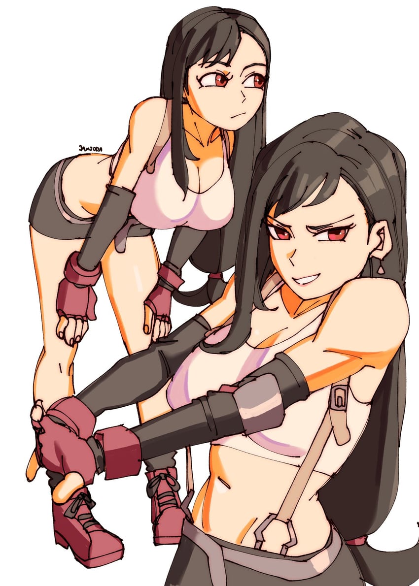 tifa lockhart (final fantasy and 1 more) drawn by 3amsoda