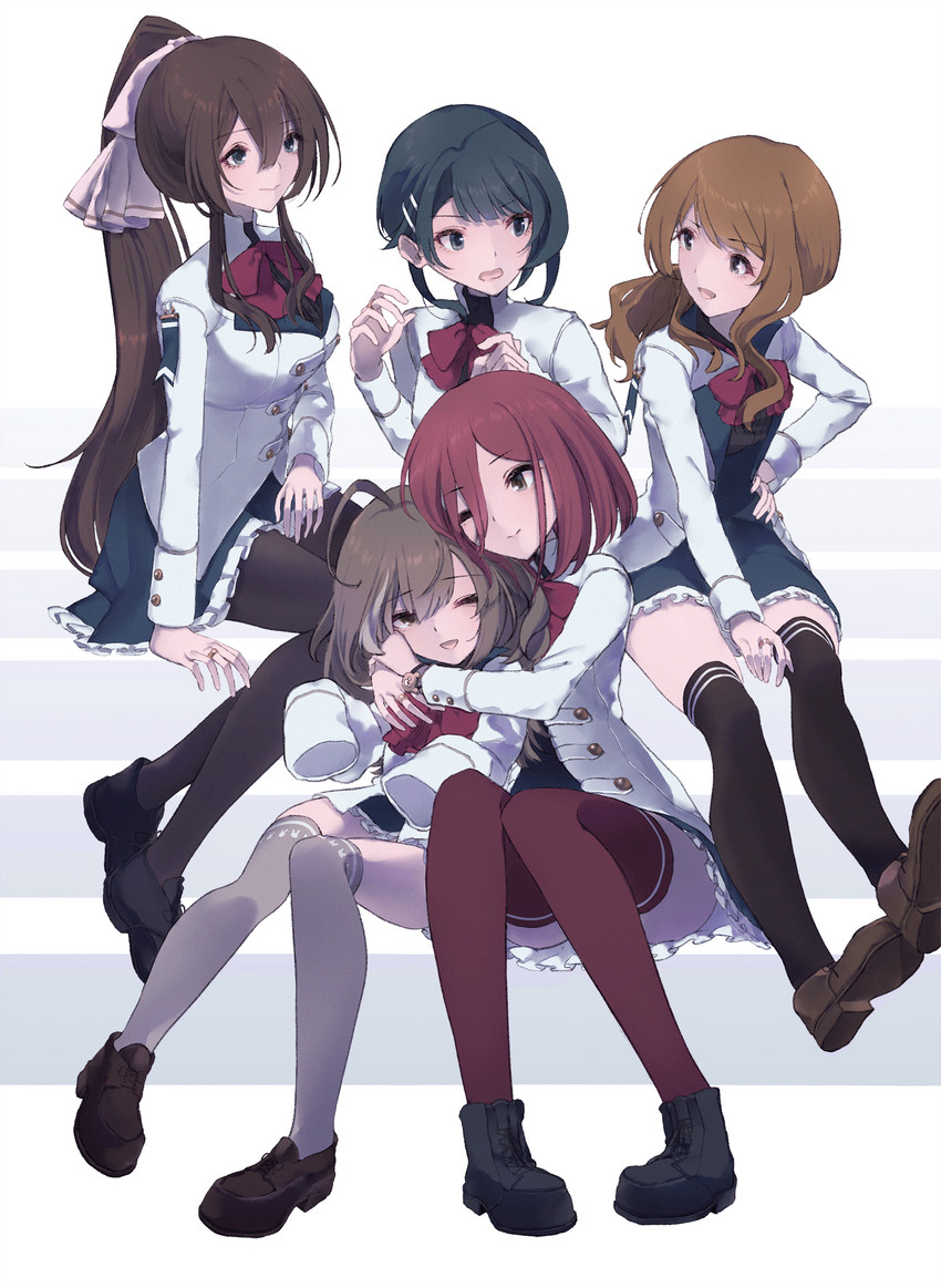 aizawa kazuha, sasaki ran, serizawa chikaru, iijima renka, and hatsukano yo (assault lily) drawn by shiki_hakana