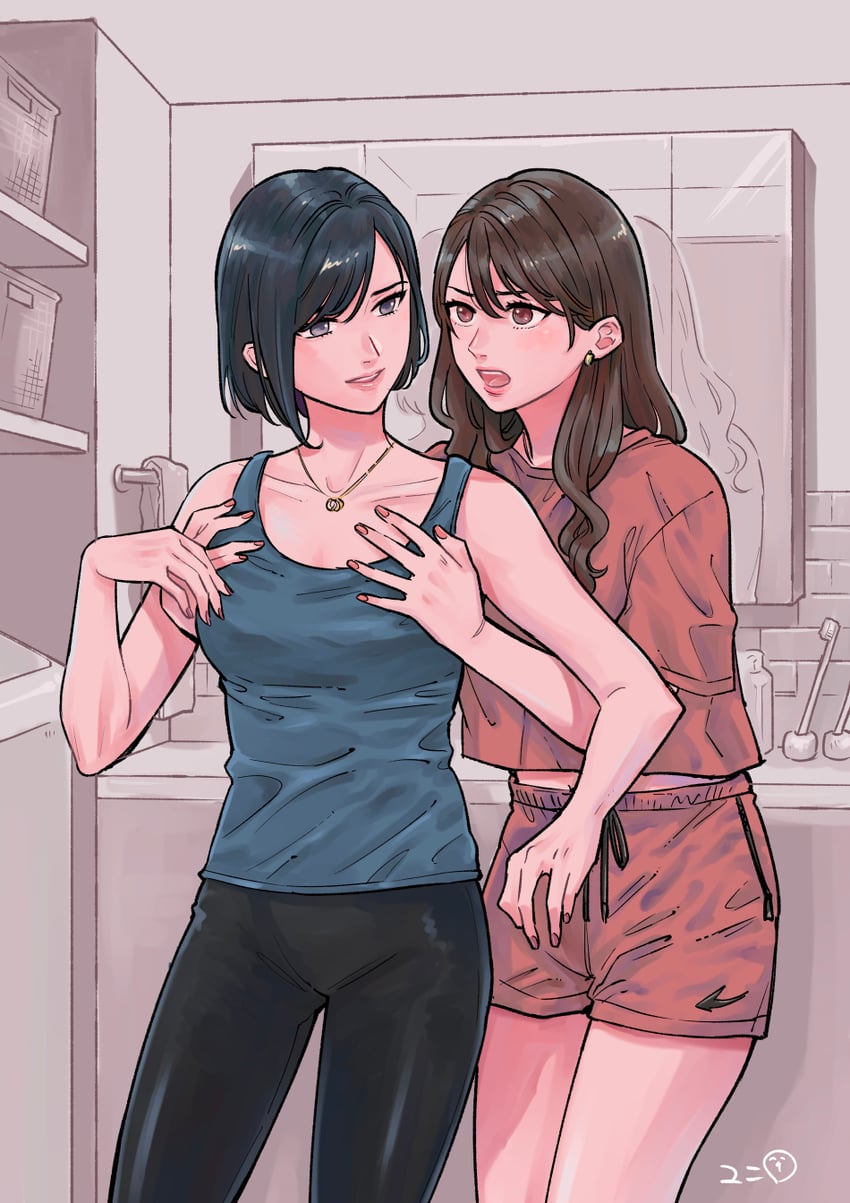 asano ayako and fujimura saori (nikurashii hodo aishiteru) drawn by yuni_(monoxx)