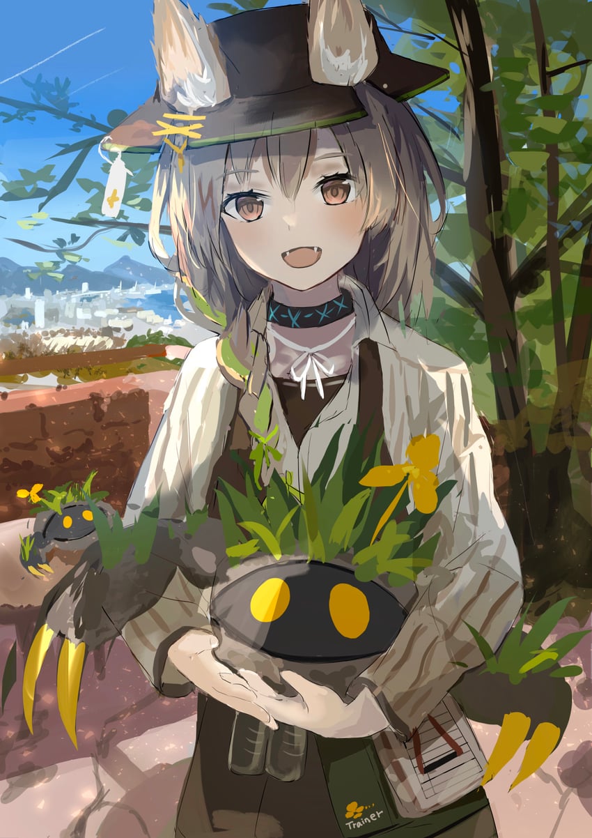 beanstalk and domesticated metal crab (arknights) drawn by koge_nattou