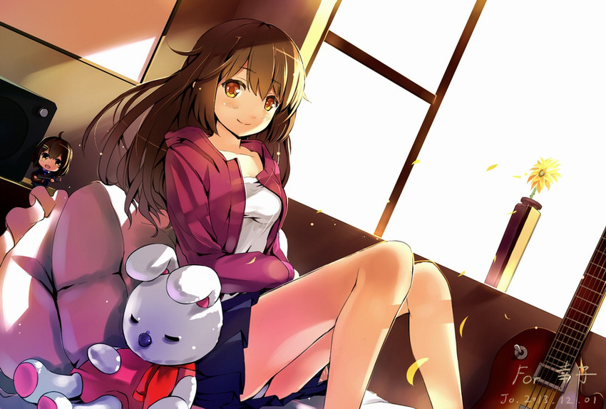 hirasawa yui (original and 1 more) drawn by jojofon