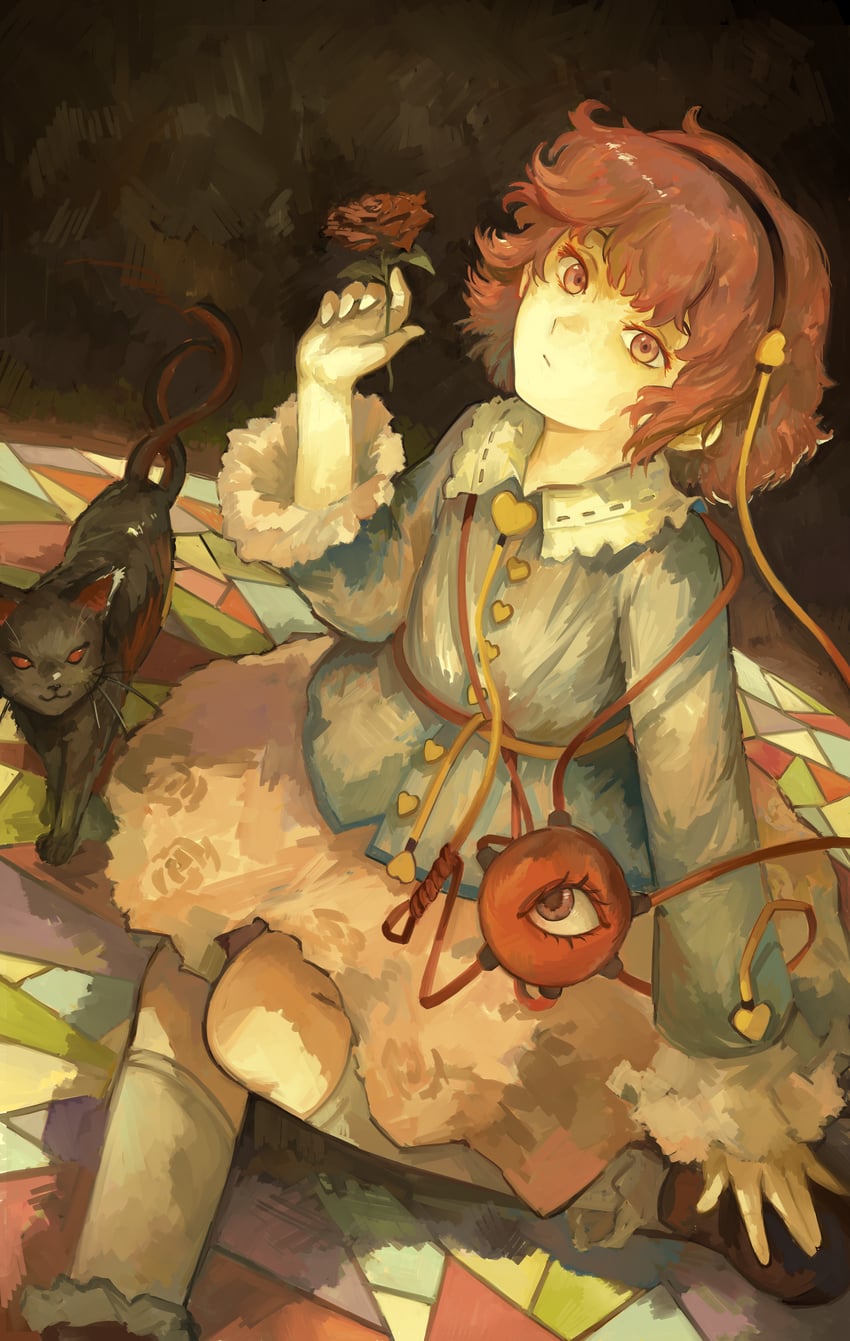 komeiji satori and kaenbyou rin (touhou) drawn by kornod