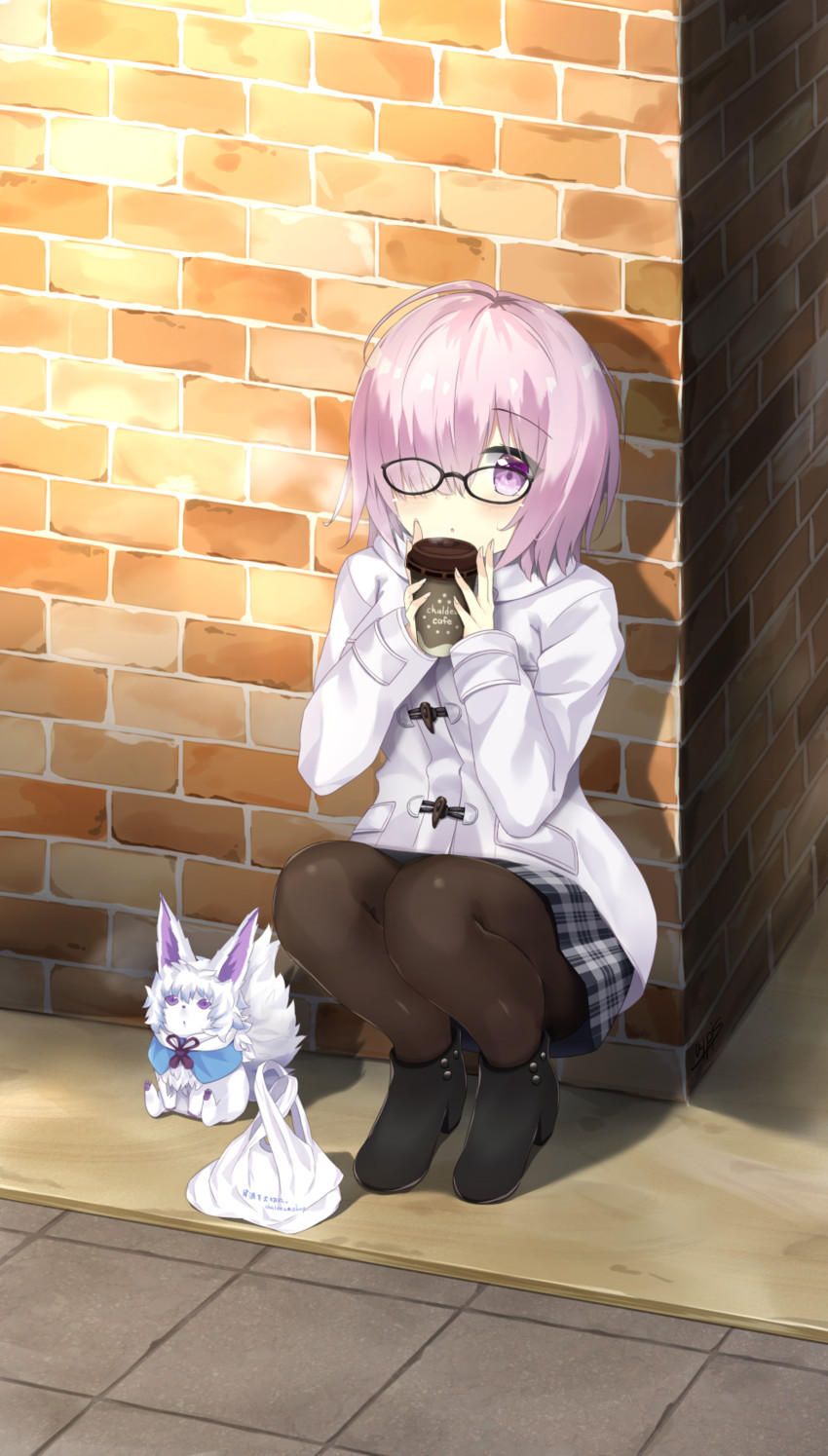 mash kyrielight and fou (fate and 1 more) drawn by 7_calpis_7