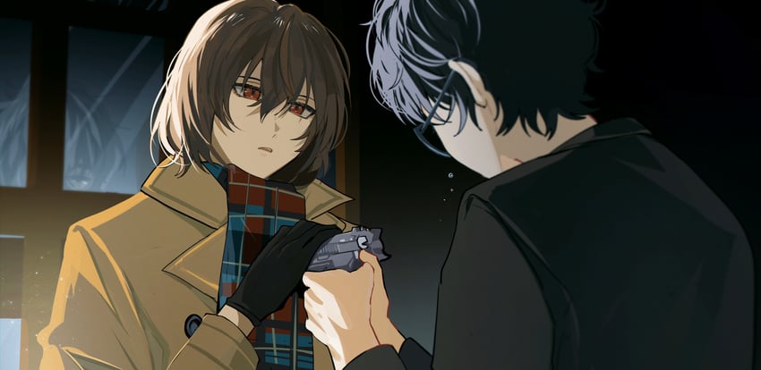 amamiya ren and akechi gorou (persona and 2 more) drawn by fsmaichobpeg0