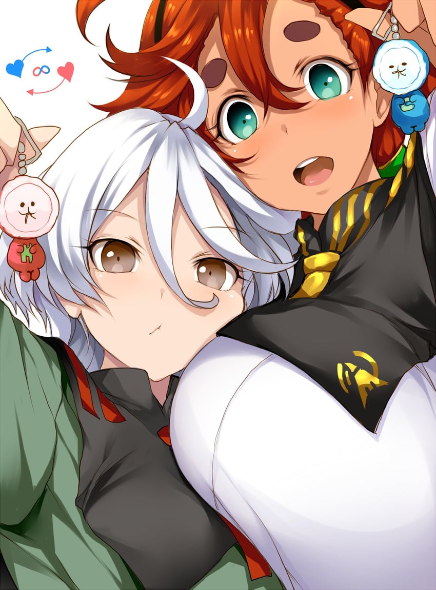 suletta mercury, miorine rembran, hots, and cool (gundam and 1 more) drawn by tsukasawa_takamatsu