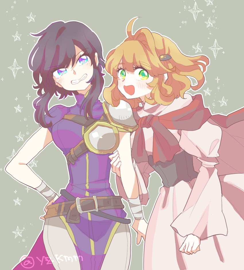 larcei and lana (fire emblem and 1 more) drawn by yzkmm