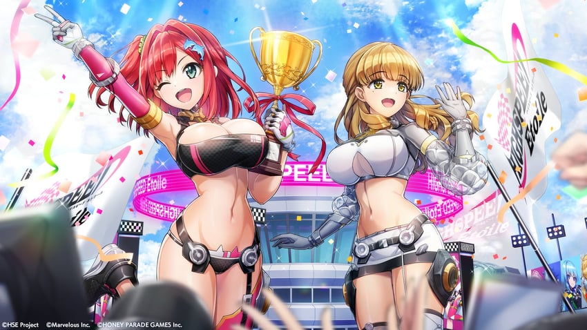 sakimiya iruka, ayato utae, rindo rin, and sophia b tokitou (dolphin wave and 1 more) drawn by ootomo_takuji