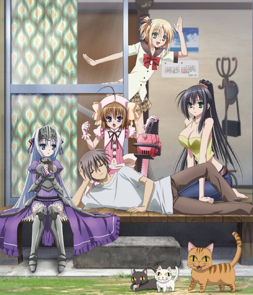 eucliwood hellscythe, haruna, seraphim, yoshida yuki, and aikawa ayumu (kore wa zombie desu ka?)