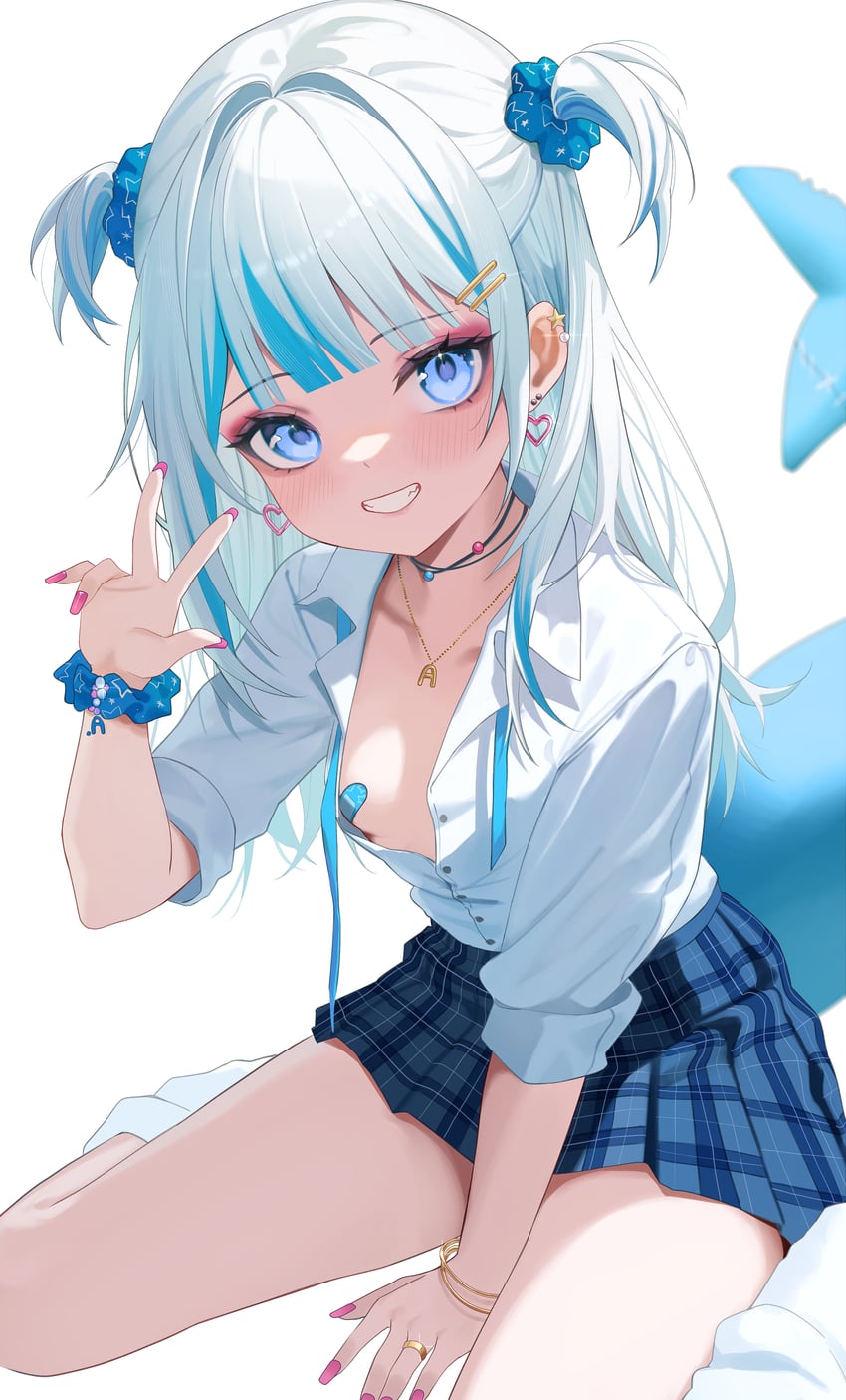 gawr gura (hololive and 1 more) drawn by pantsu_shot