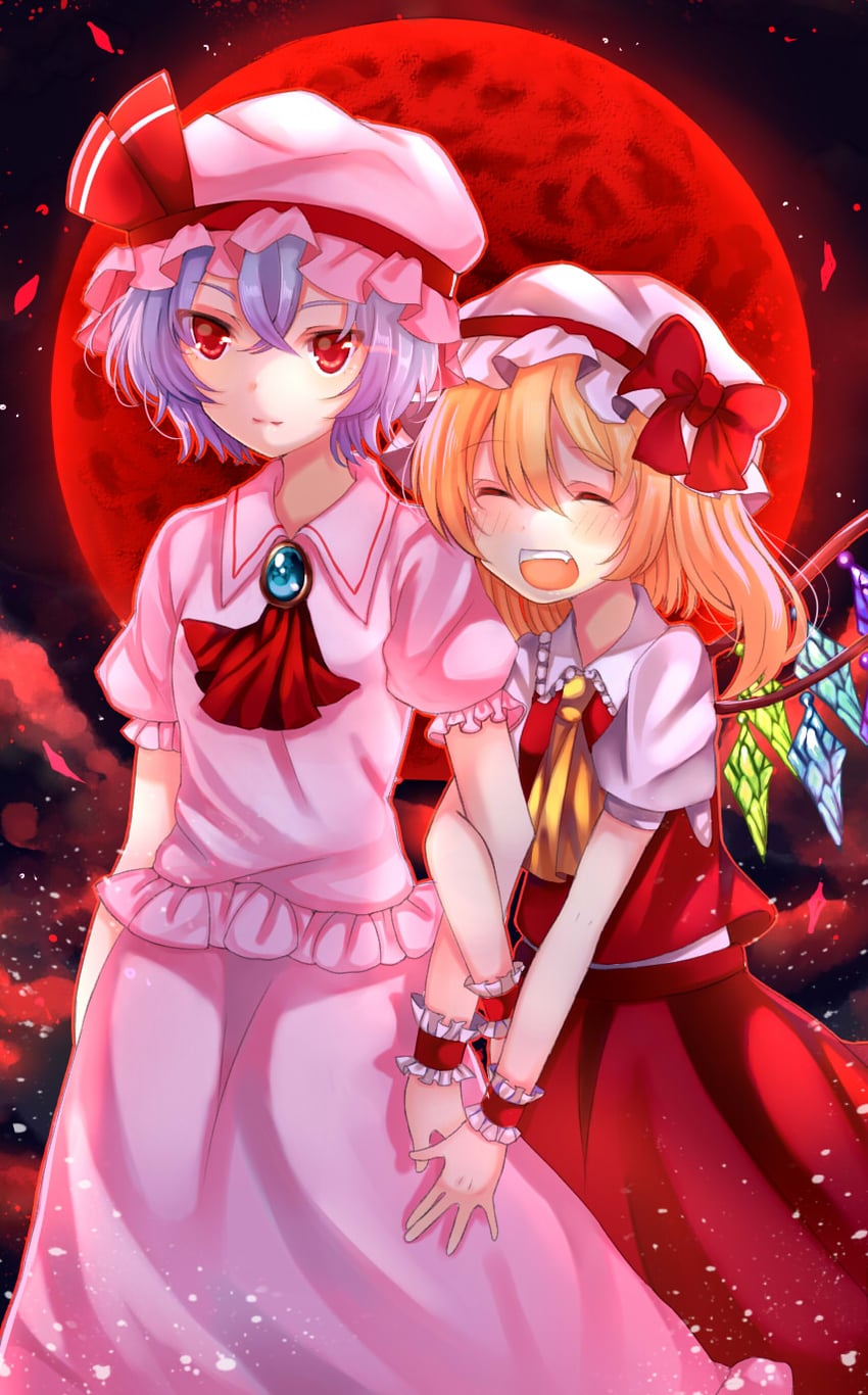 remilia scarlet and flandre scarlet (touhou) drawn by aozora_nan