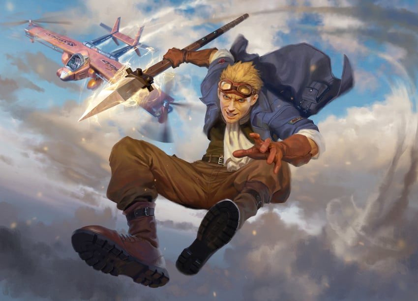 cid highwind (final fantasy and 2 more) drawn by billy_christian