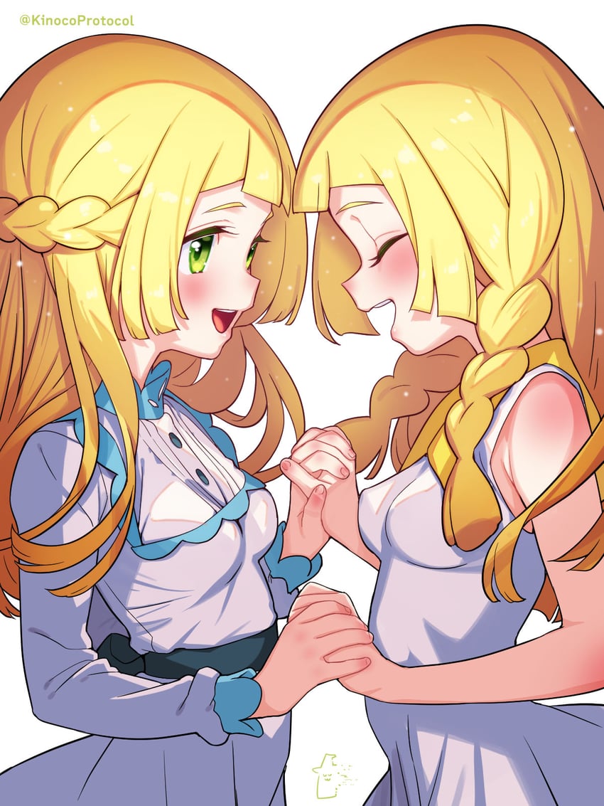 nihilego and lillie (pokemon and 1 more) drawn by kinocopro