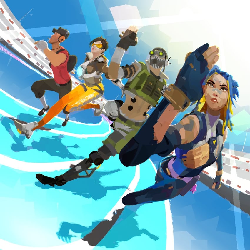 tracer, octane, scout, neon, and red scout (overwatch and 3 more) drawn by 2gbram