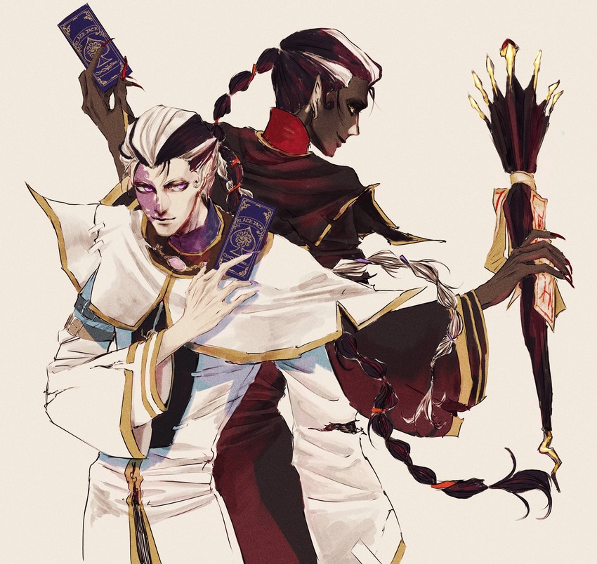 xie bian, fan wujiu, and wu chang (identity v) drawn by nnn00xx