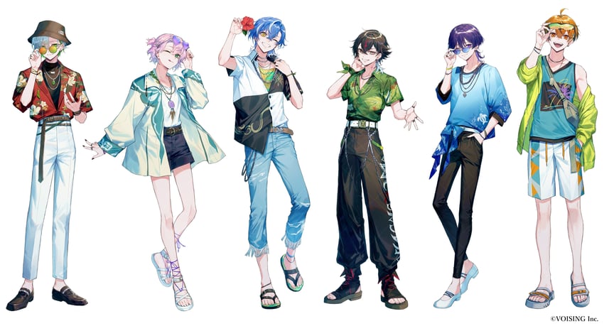 shino, urumiya, amayume remu, kaname, charlo, and 1 more (chrono reverse) drawn by haruu_shun