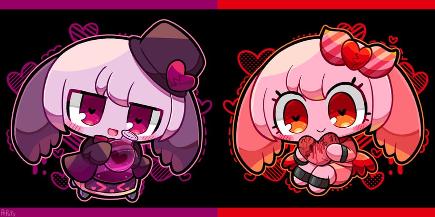 yande-kun and shinde-chan (original) drawn by pepoyo