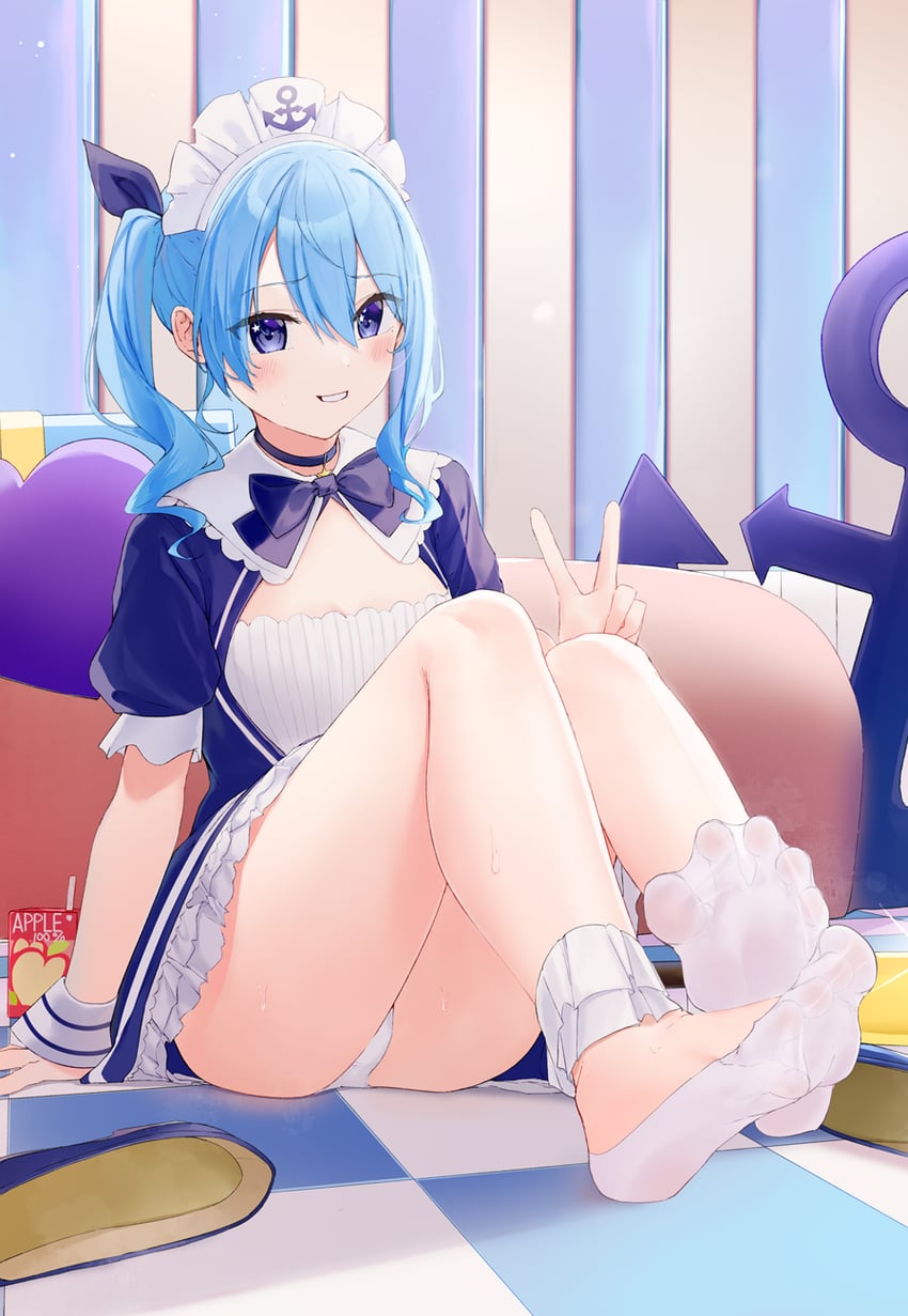hoshimachi suisei and minato aqua (hololive) drawn by kou_futoshi