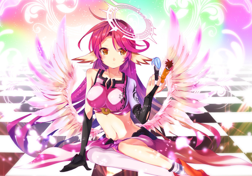 jibril, shiro, and sora (no game no life) drawn by 2mota