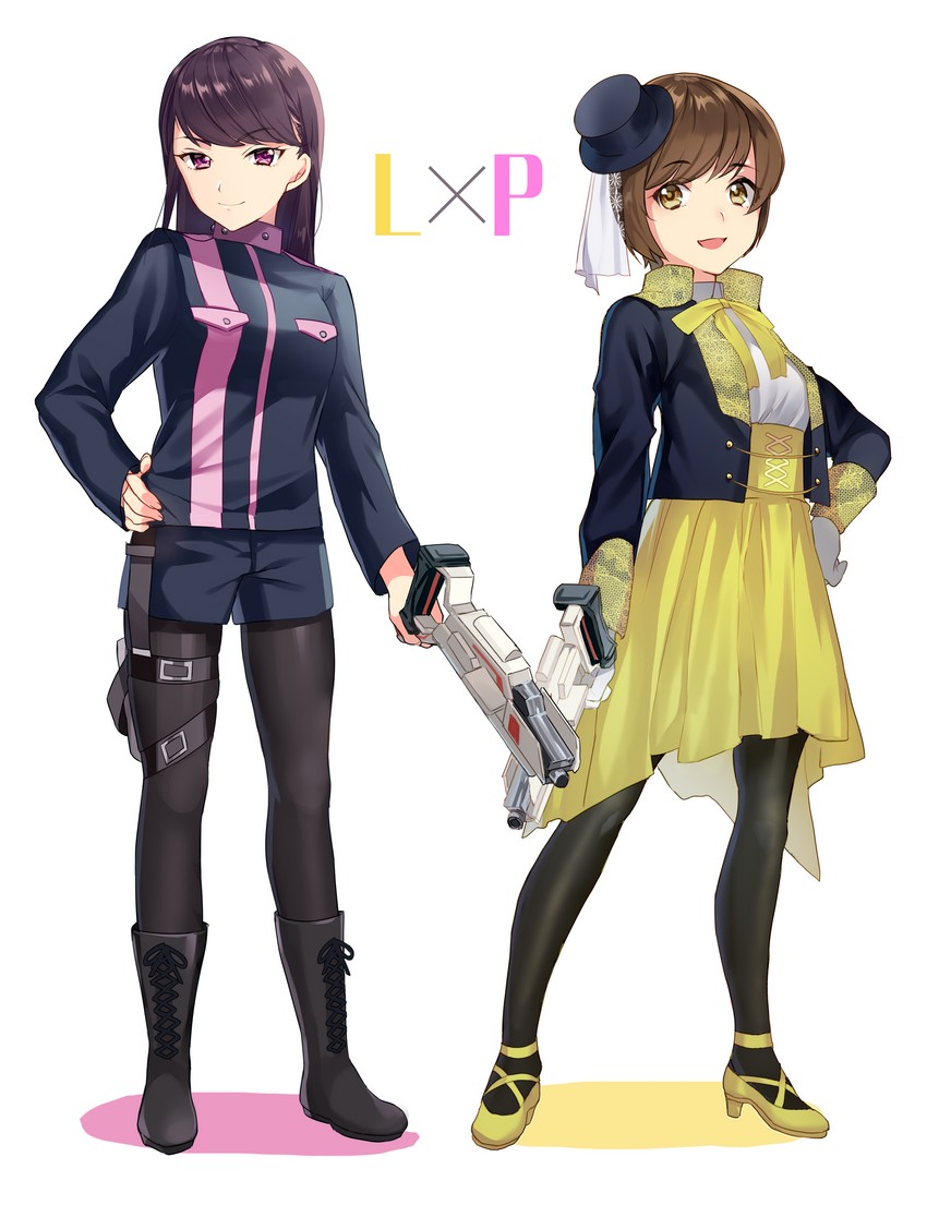 myoujin tsukasa and hayami umika (super sentai and 1 more) drawn by derori