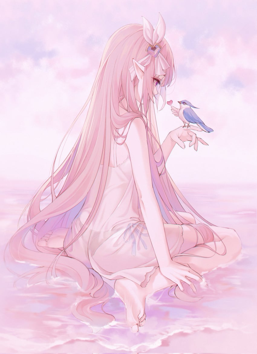 elysia (honkai and 1 more) drawn by amaroku_neko