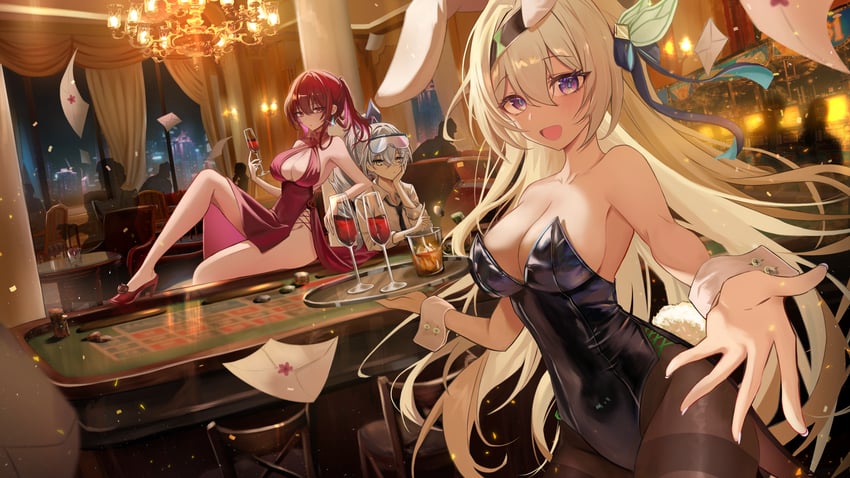 firefly, kafka, and silver wolf (honkai and 1 more) drawn by goboogie
