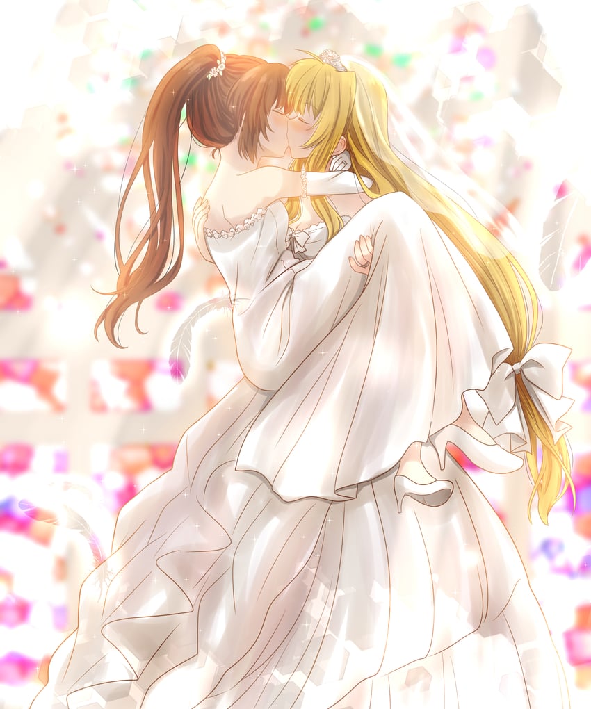 fate testarossa and takamachi nanoha (lyrical nanoha and 1 more) drawn by kurosawa_karura