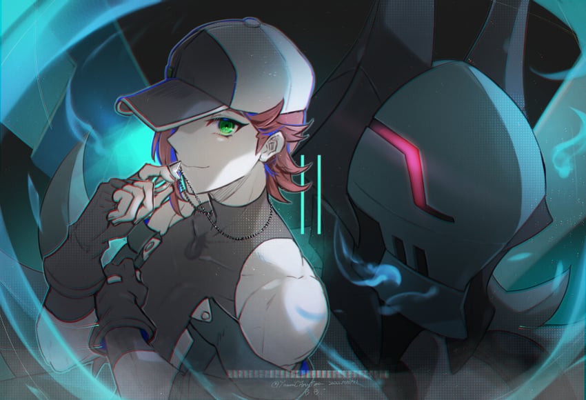 b.b. (azure striker gunvolt and 1 more) drawn by youmicitrustea