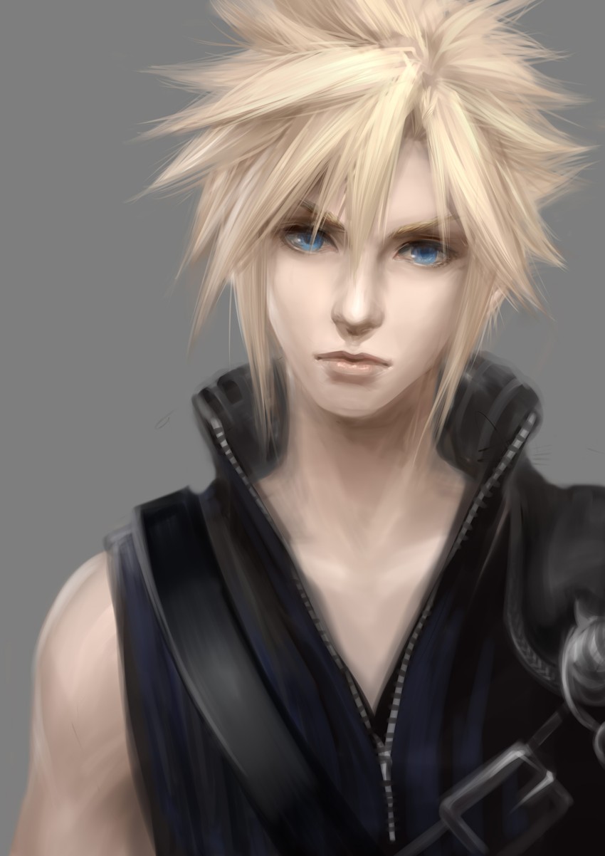 cloud strife (final fantasy and 2 more) drawn by ask_(askzy)