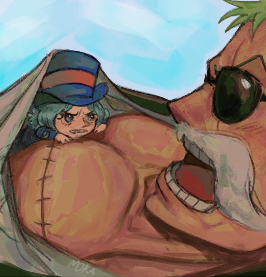 roronoa zoro and wicca (one piece) drawn by m0kaccinoh