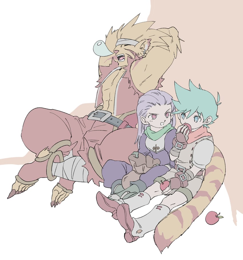 ryu, rei, and teepo (breath of fire and 1 more) drawn by damegamega