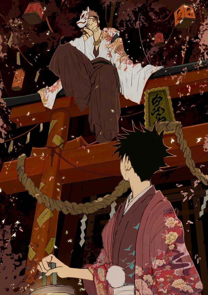 fushiguro megumi and ryoumen sukuna (jujutsu kaisen) drawn by woshihedawei
