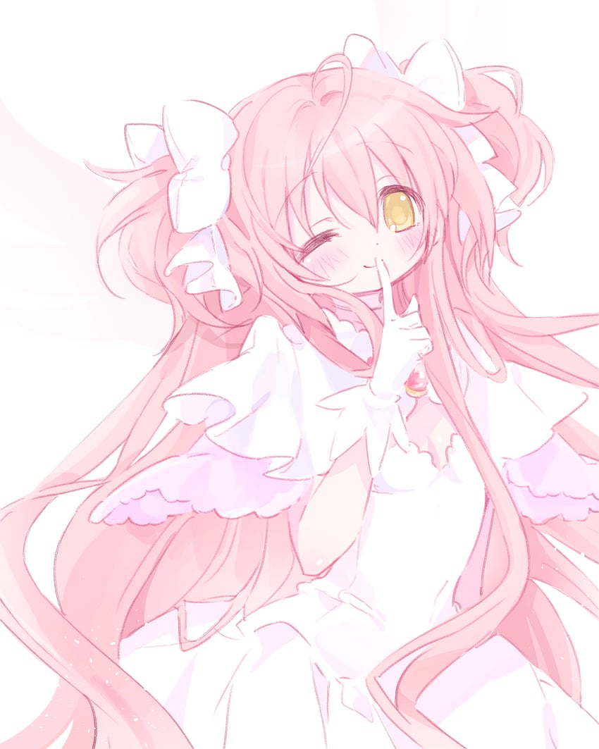 kaname madoka and ultimate madoka (mahou shoujo madoka magica) drawn by mipi_(u3u_00)