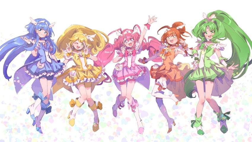 midorikawa nao, kise yayoi, aoki reika, hino akane, hoshizora miyuki, and 5 more (precure and 1 more) drawn by serizawa_serizane