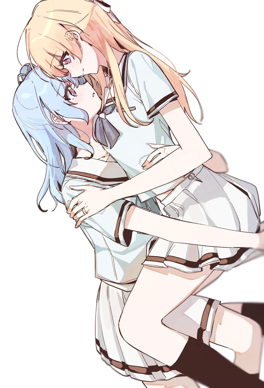 matsubara kanon and shirasagi chisato (bang dream!) drawn by kyudoli